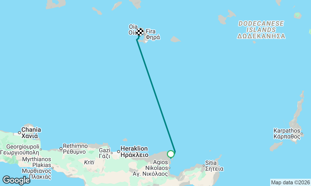 crete to santorini
