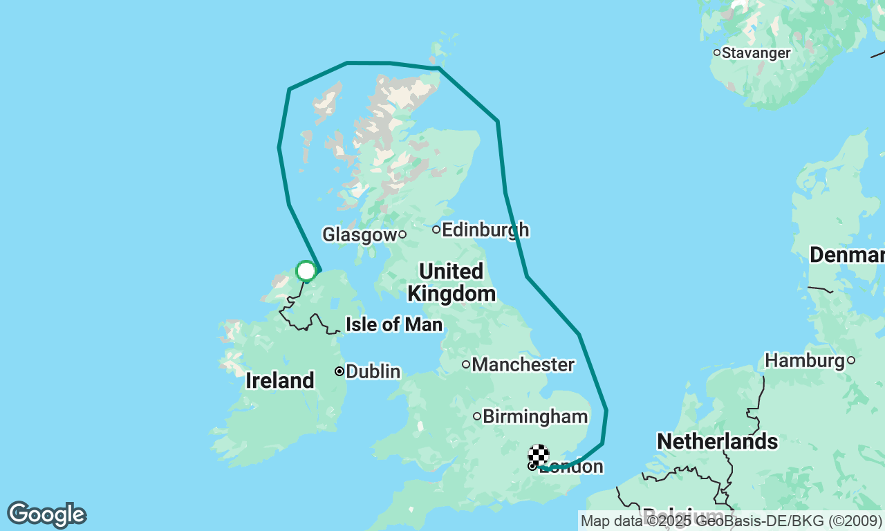 Derry to London RTW complete