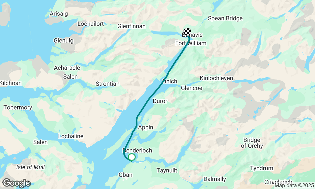 Dunstaffnage to Corpach for Ben Nevis