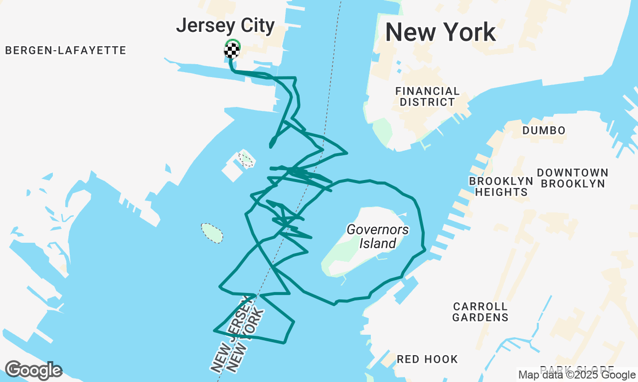 Governors island circumnavigation with Bruno and amnesia