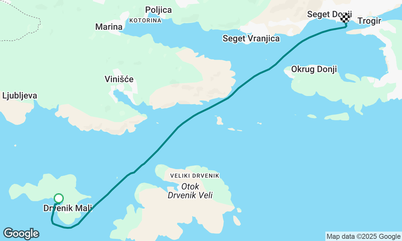 anchorage to Trogir