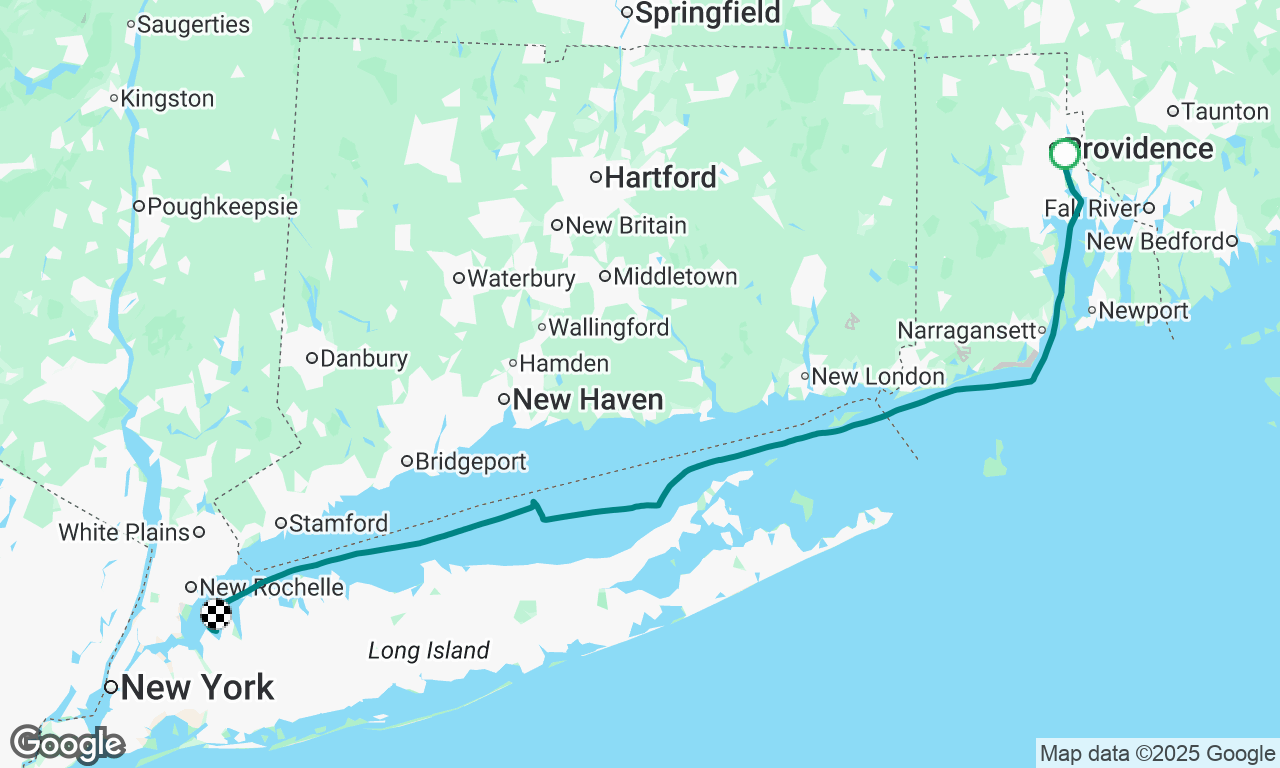 Cranston, RI to Manhasset Bay, NY