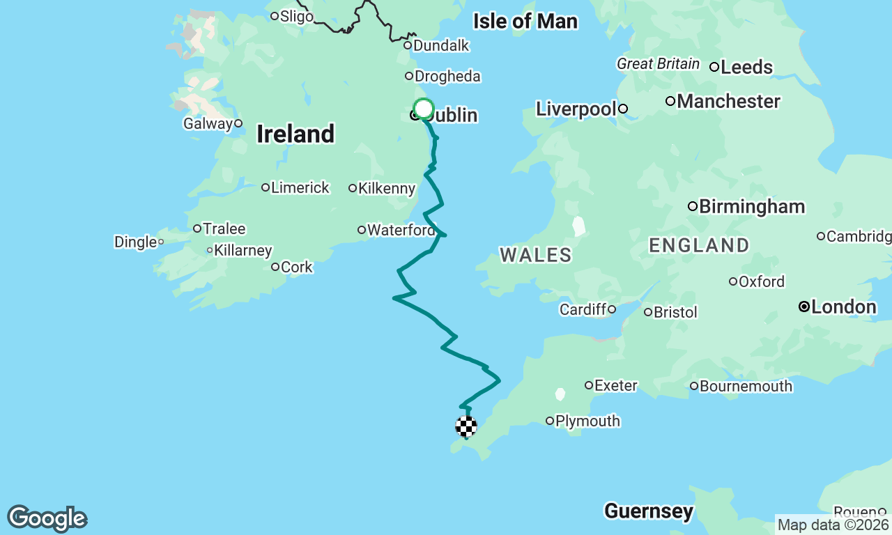 Dublin to St Ives