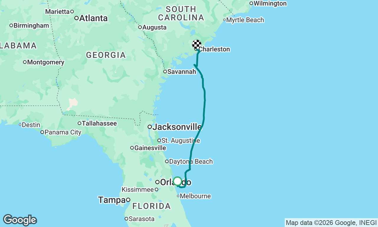 Canaveral to Charleston