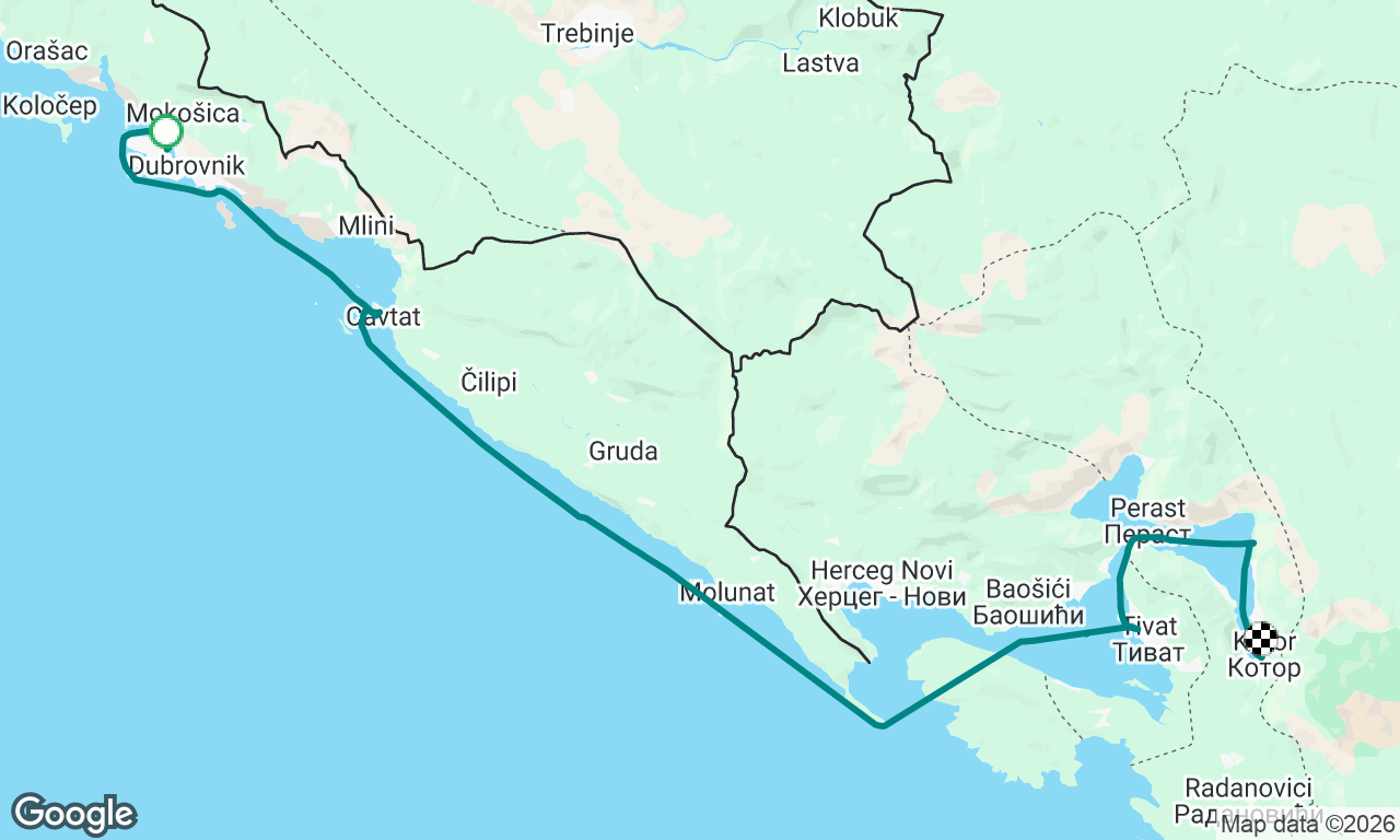 Dubrovnik - Čavtat - Tivat - Kotor