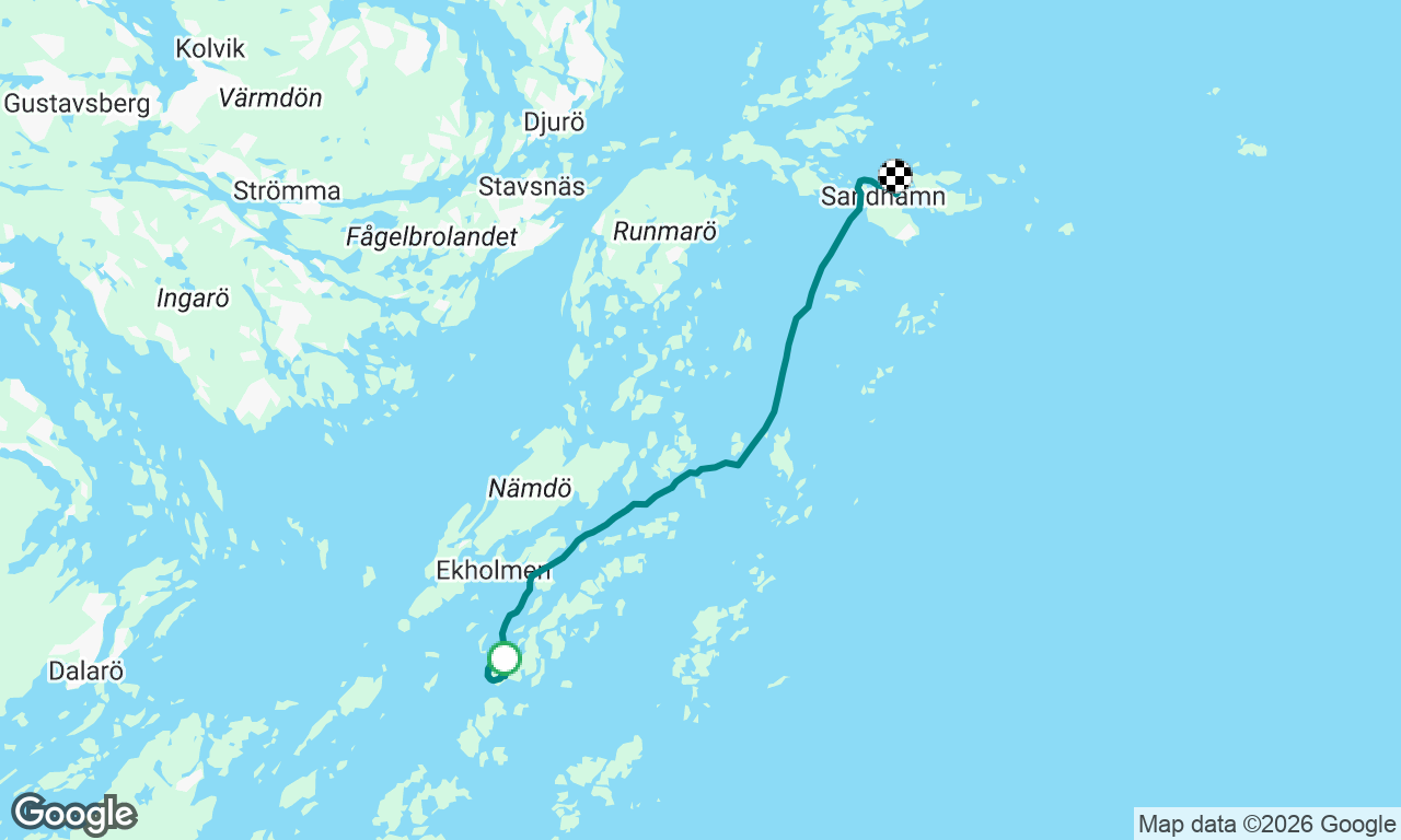 Gronskarsfladen to Sandhamn