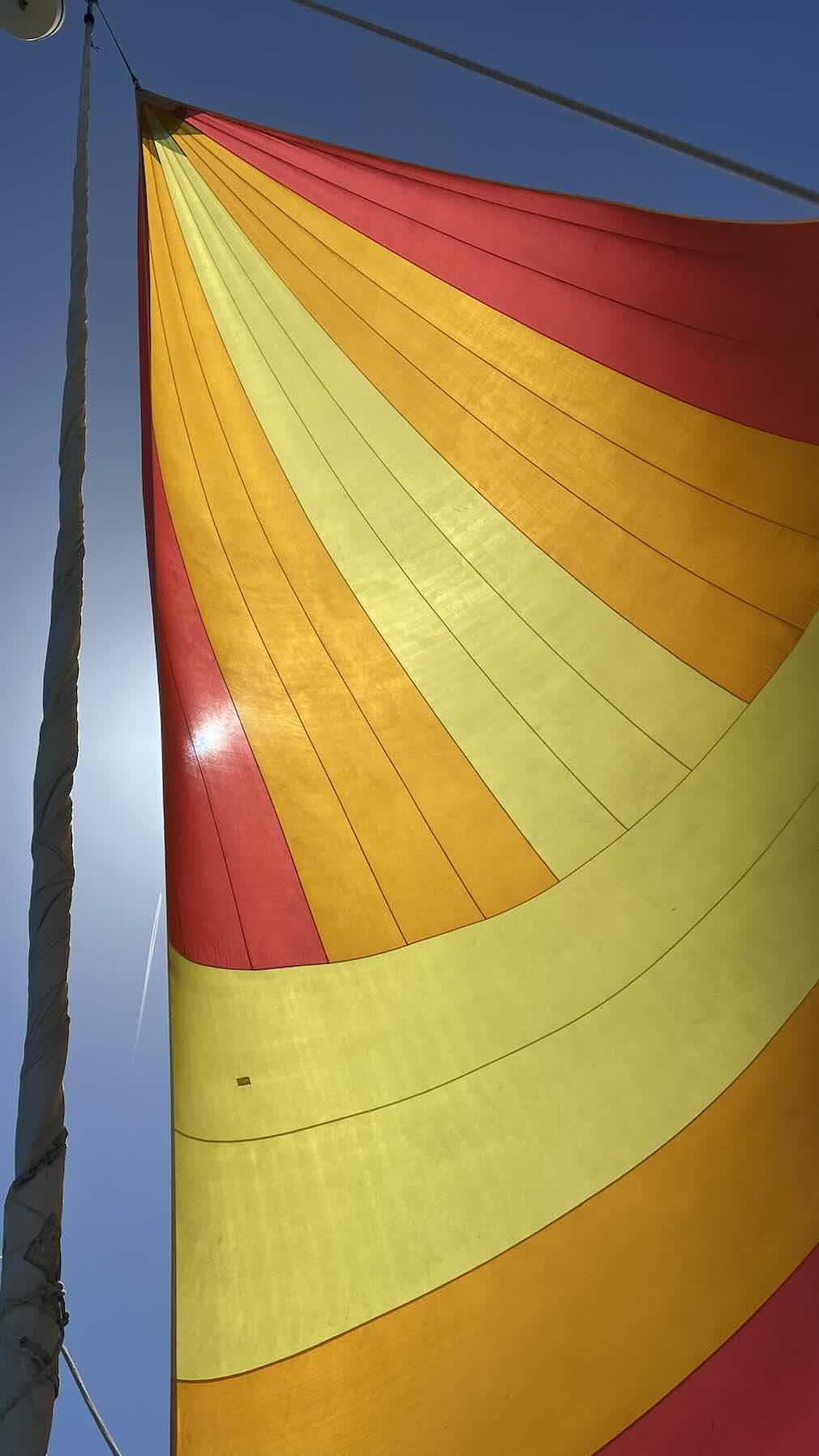 A slow Spinnaker sail in glorious sunshine _969C23EB-B6E9-4CD9-BC56-21CD51CA118B