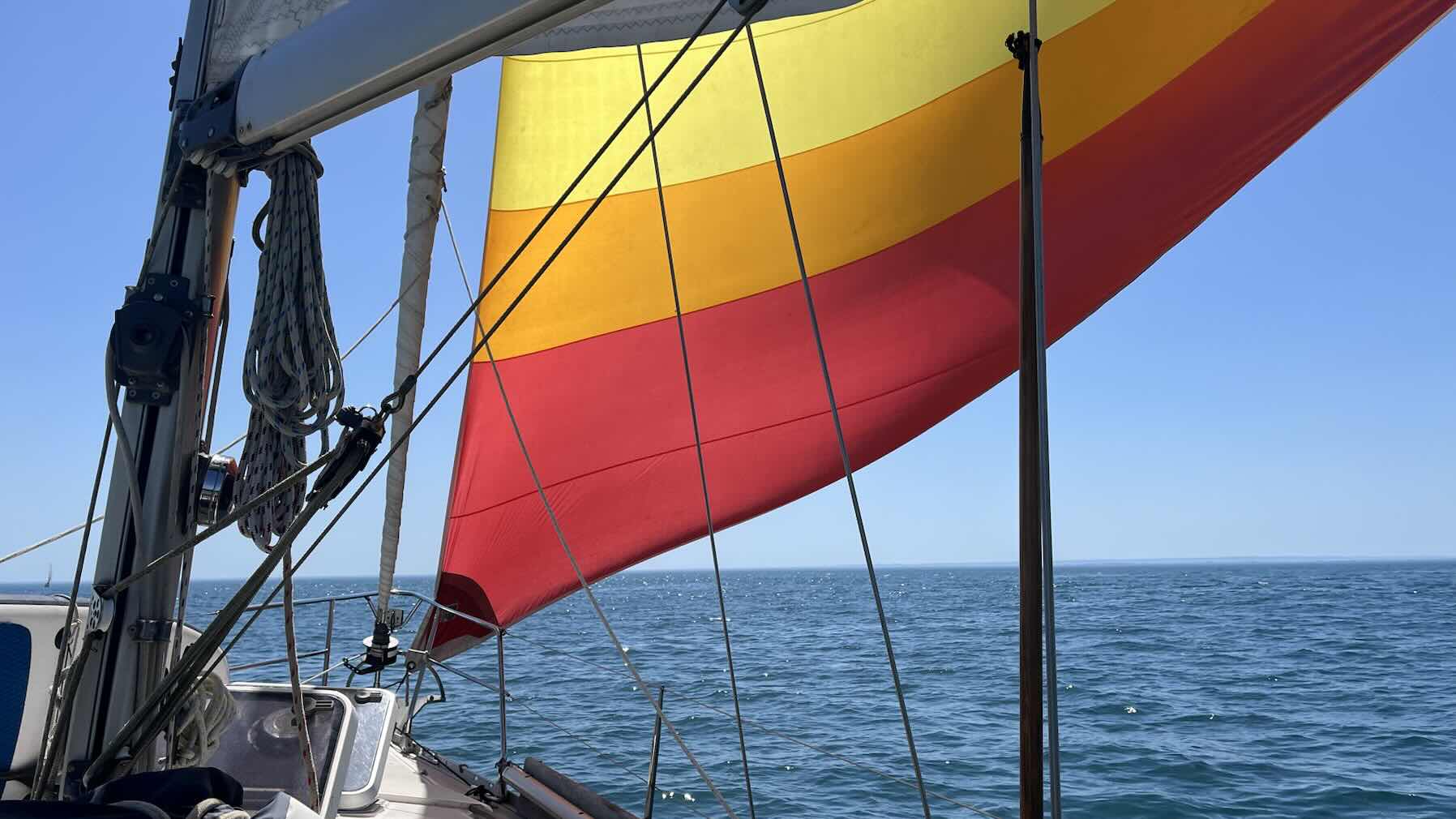 A slow Spinnaker sail in glorious sunshine _FD1FB76C-E3E1-4B26-BFD0-95EF50E718F6