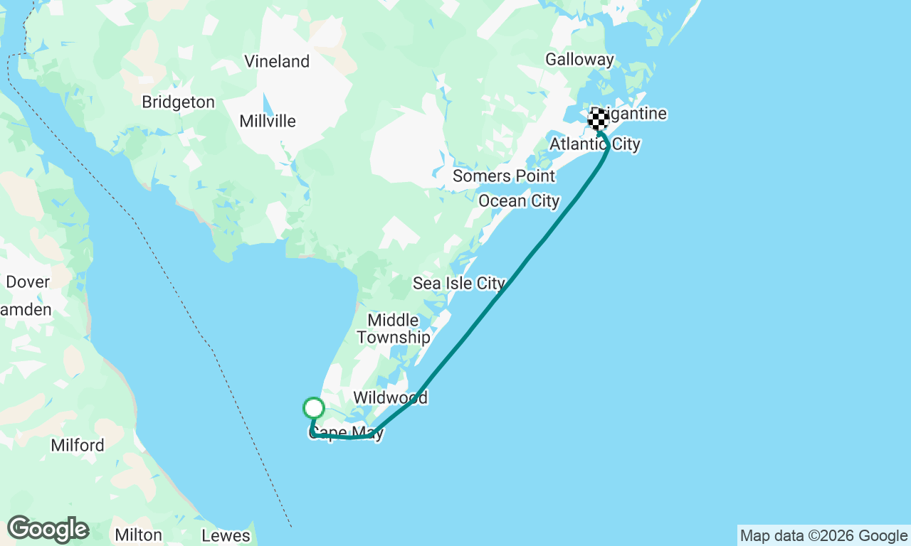 Cape May to Absecon Inlet, Atlantic City 