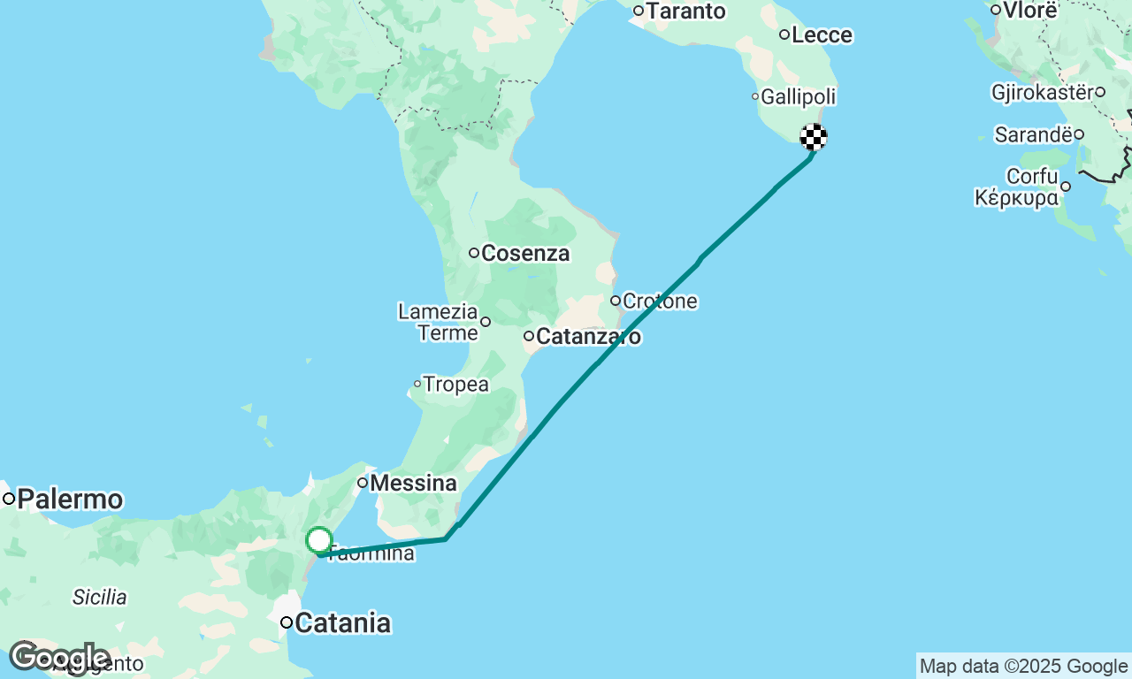 Taormina -> Santa Maria di Leuca
