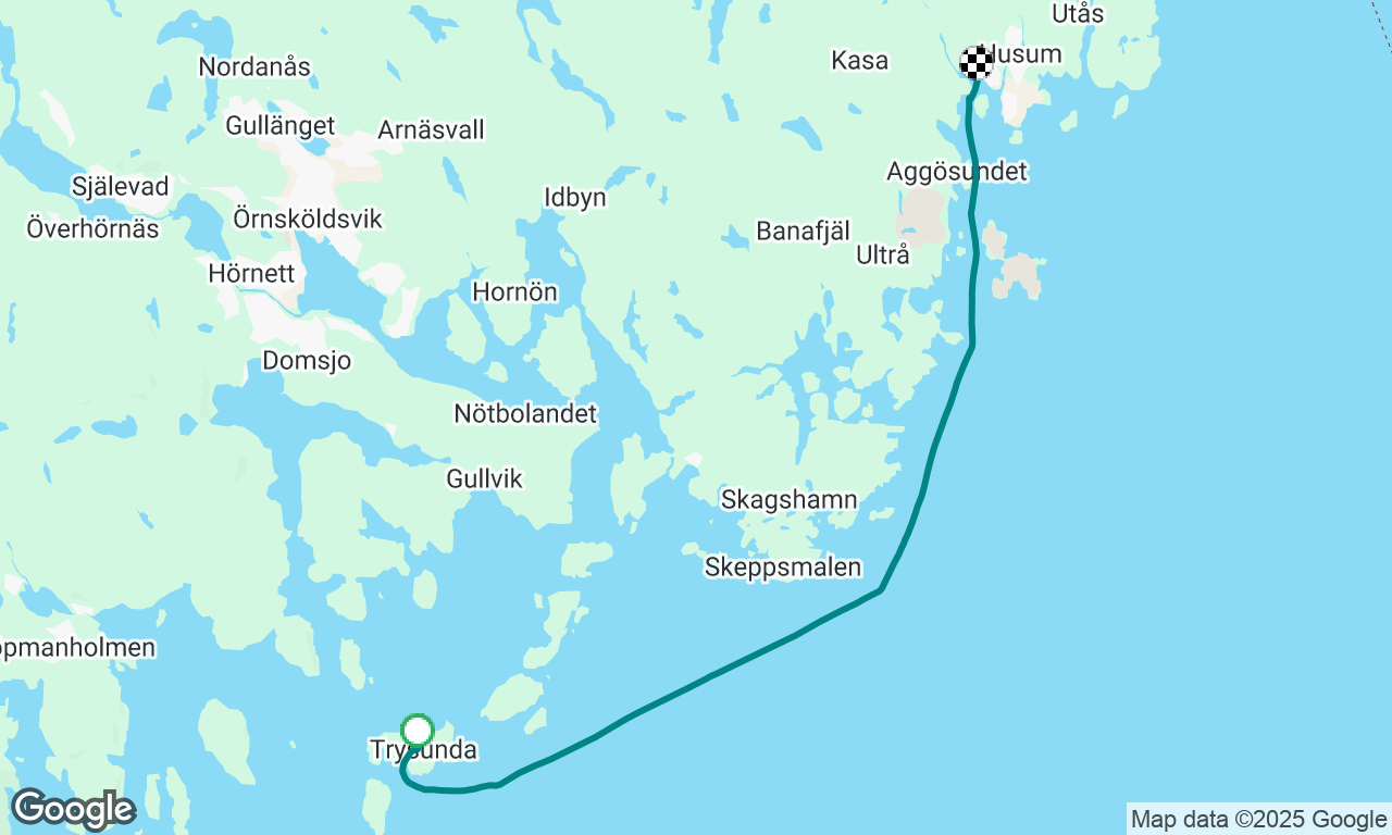 Trysunda to Husum, Sweden