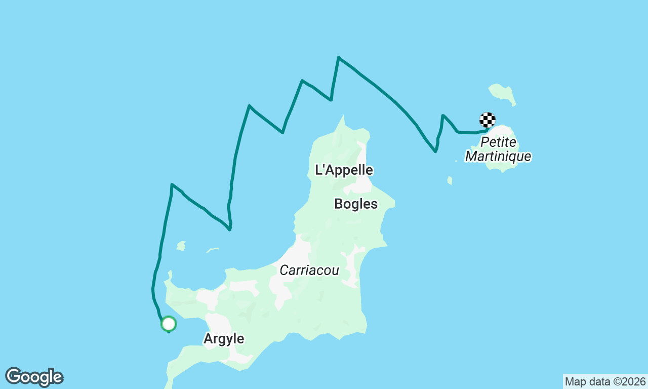 Upwind Tyrell Bay to Petit Martinique