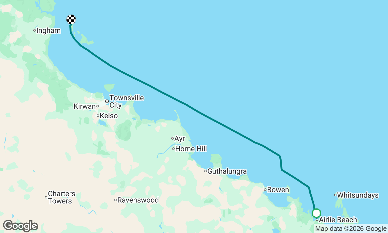Airlie Beach to Cairns leg 1