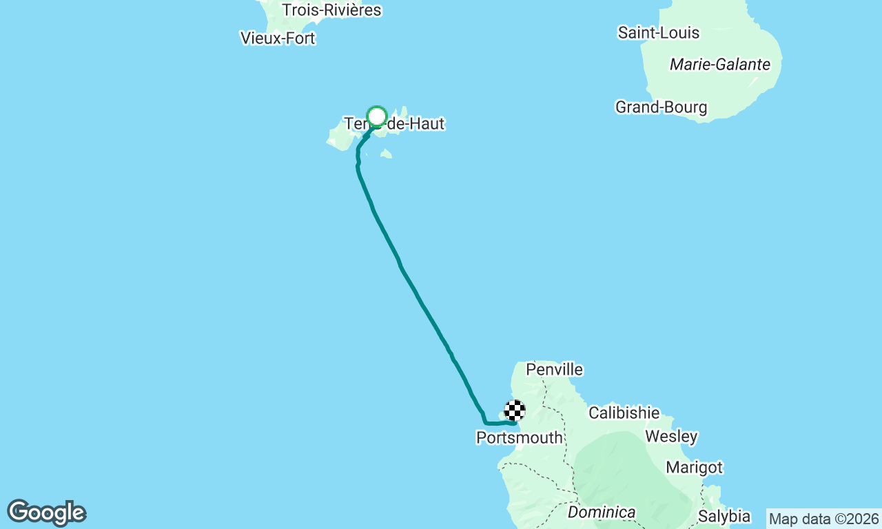 Les Saintes direction Isle de la Dominica