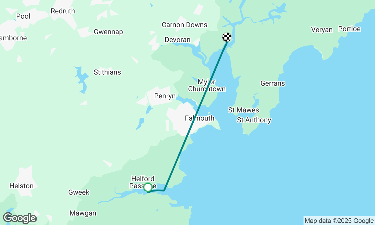 Helford to R. Fal, with lunch at Channals creek 