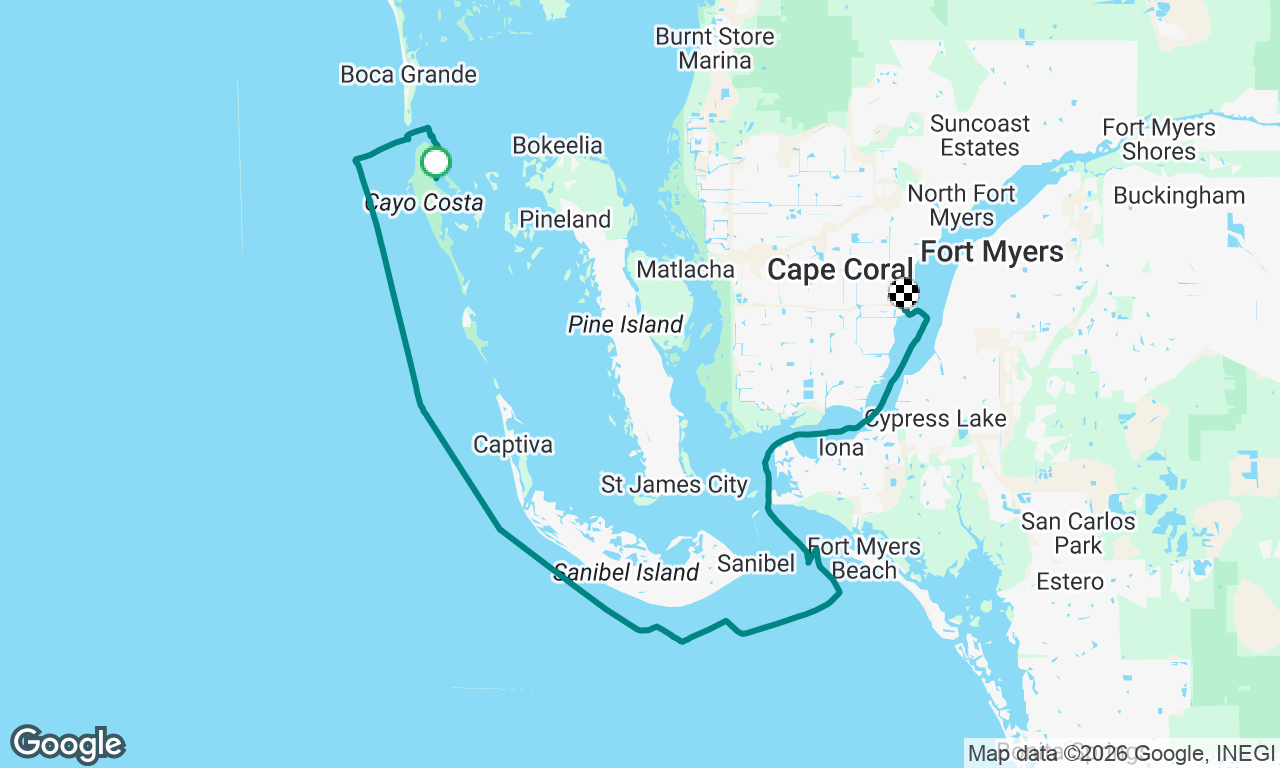 Pelican Bay to Cape Coral via the Gulf
