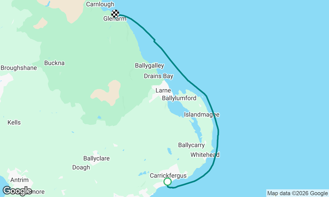 Cerrick Fergus to Glenarm