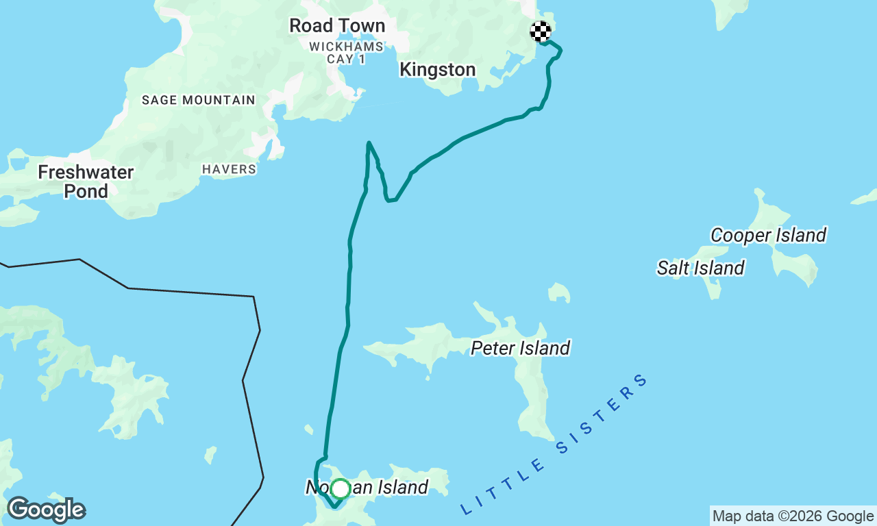 Norman Island > Tortola