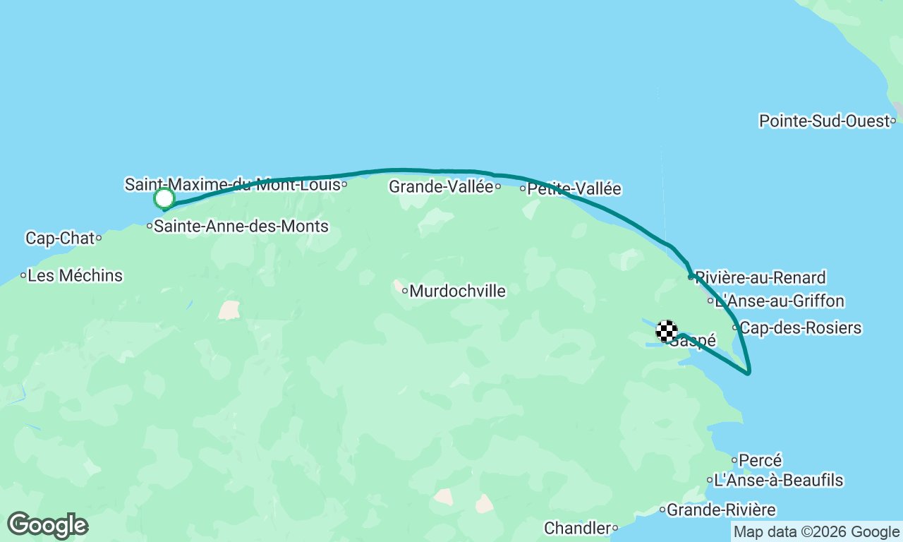 Ste Anne des Monts -> Gaspé