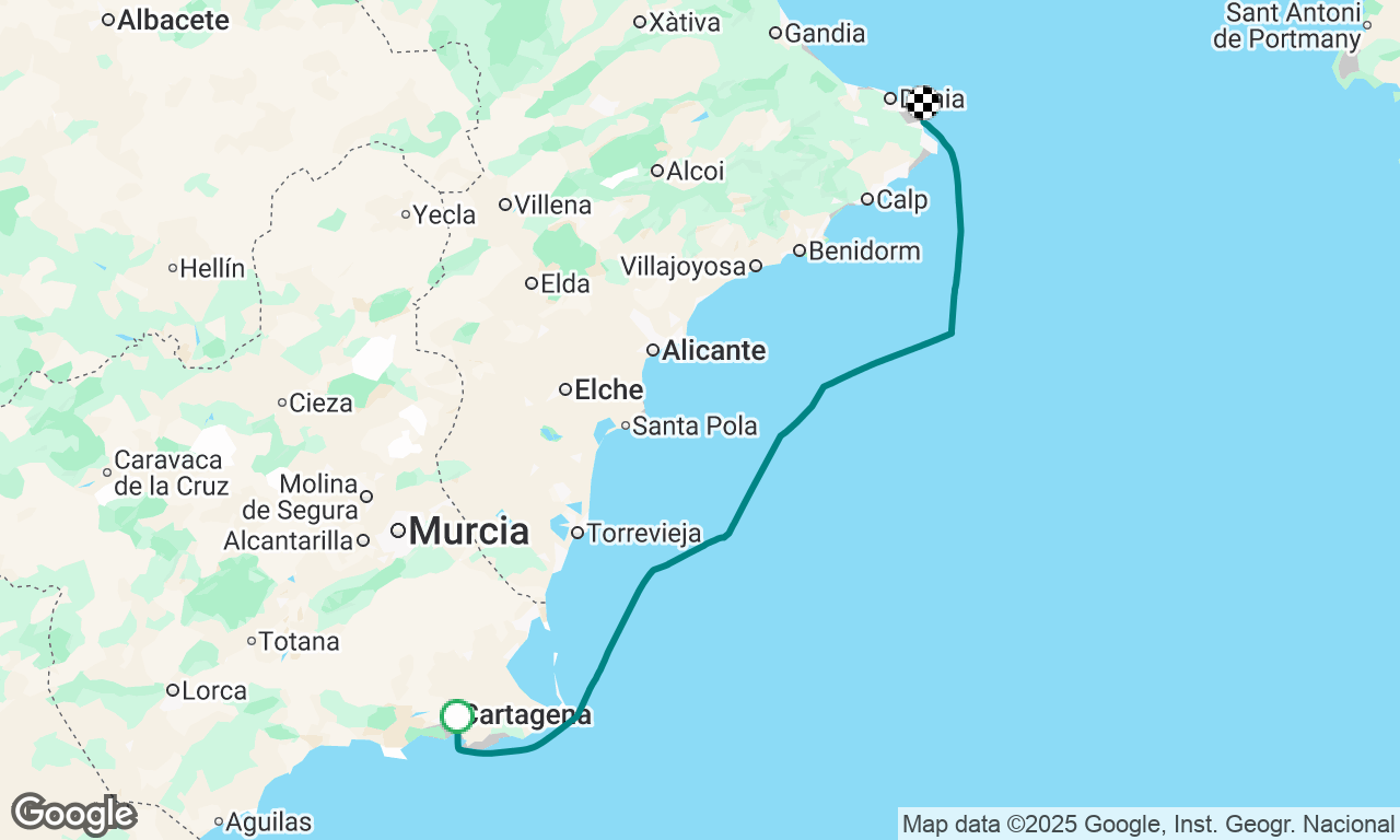 Off to Javea to beat the storm