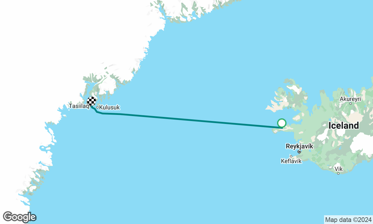 Epic sail from Iceland to Greenland 