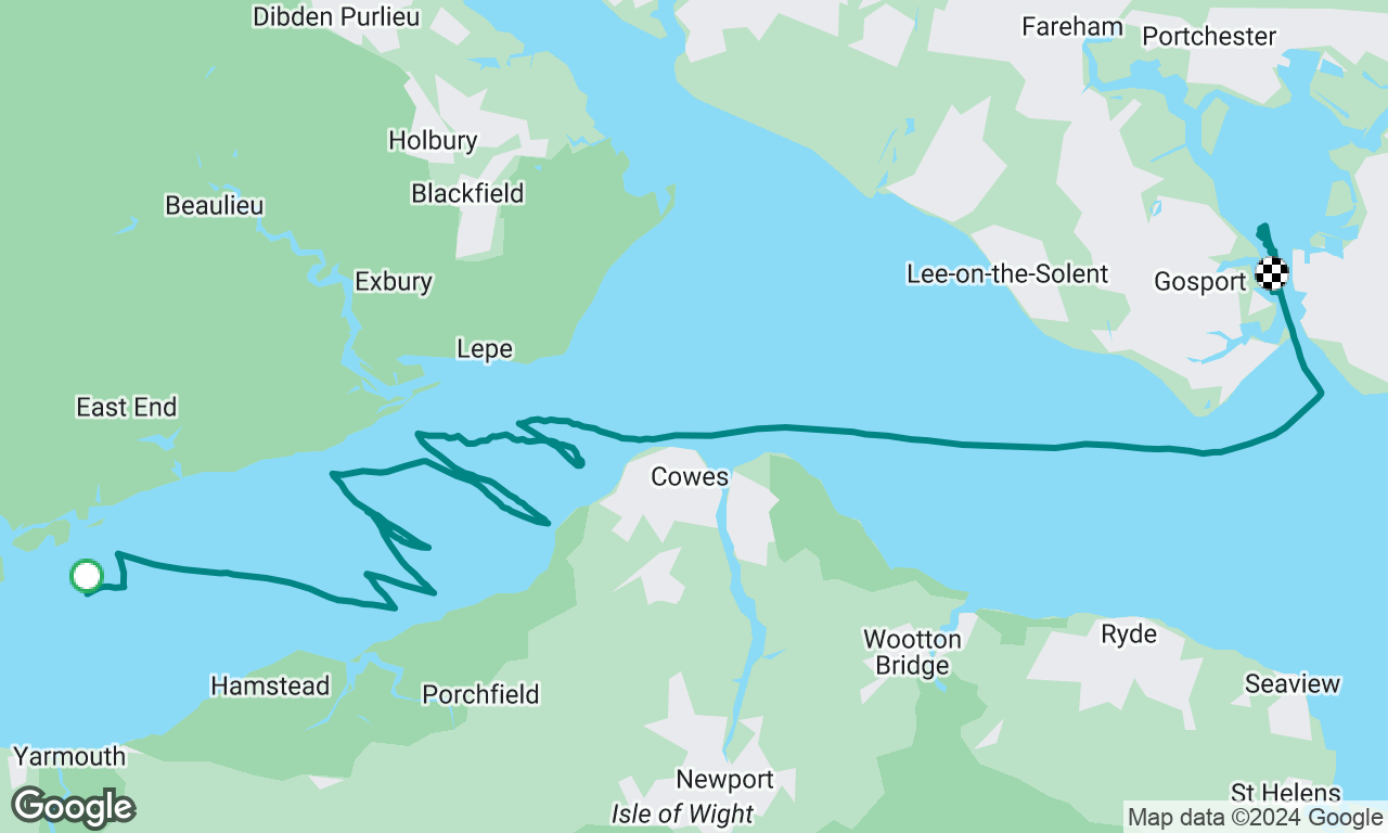 Yarmouth - Gosport 
Upwind against the tide 