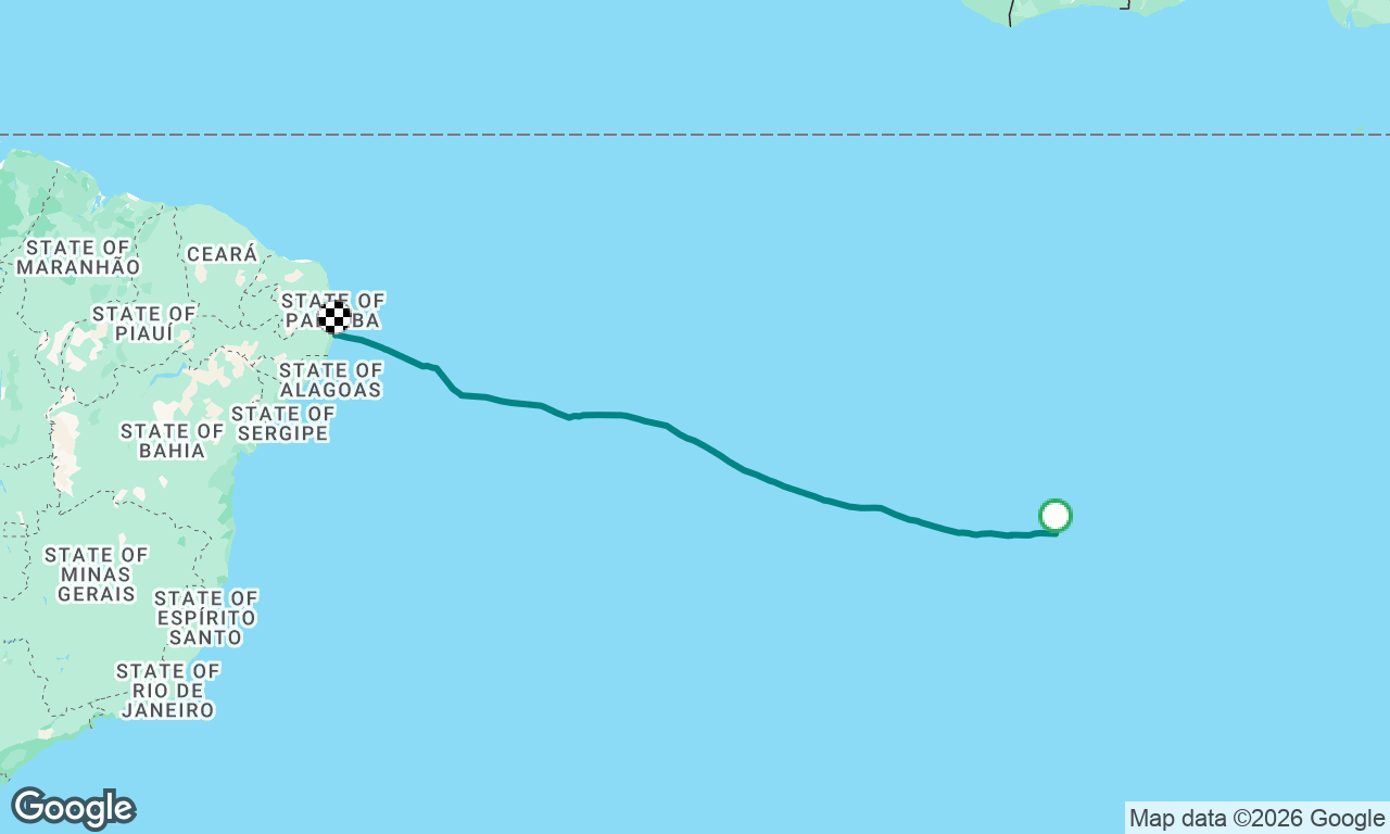 St Helena to Recife, Brazil