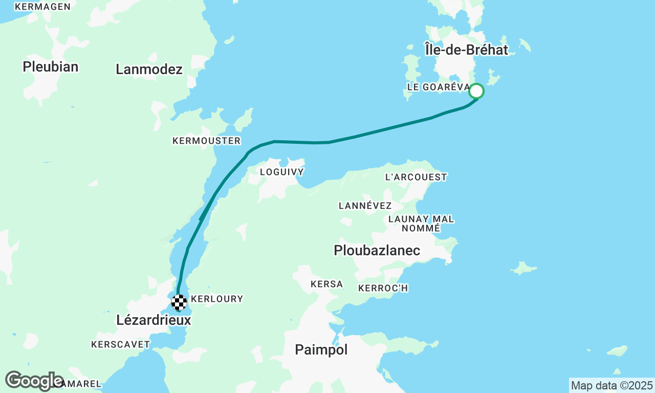 Ile De Brehat (La Chambre Anchorage) to Lezardrieux