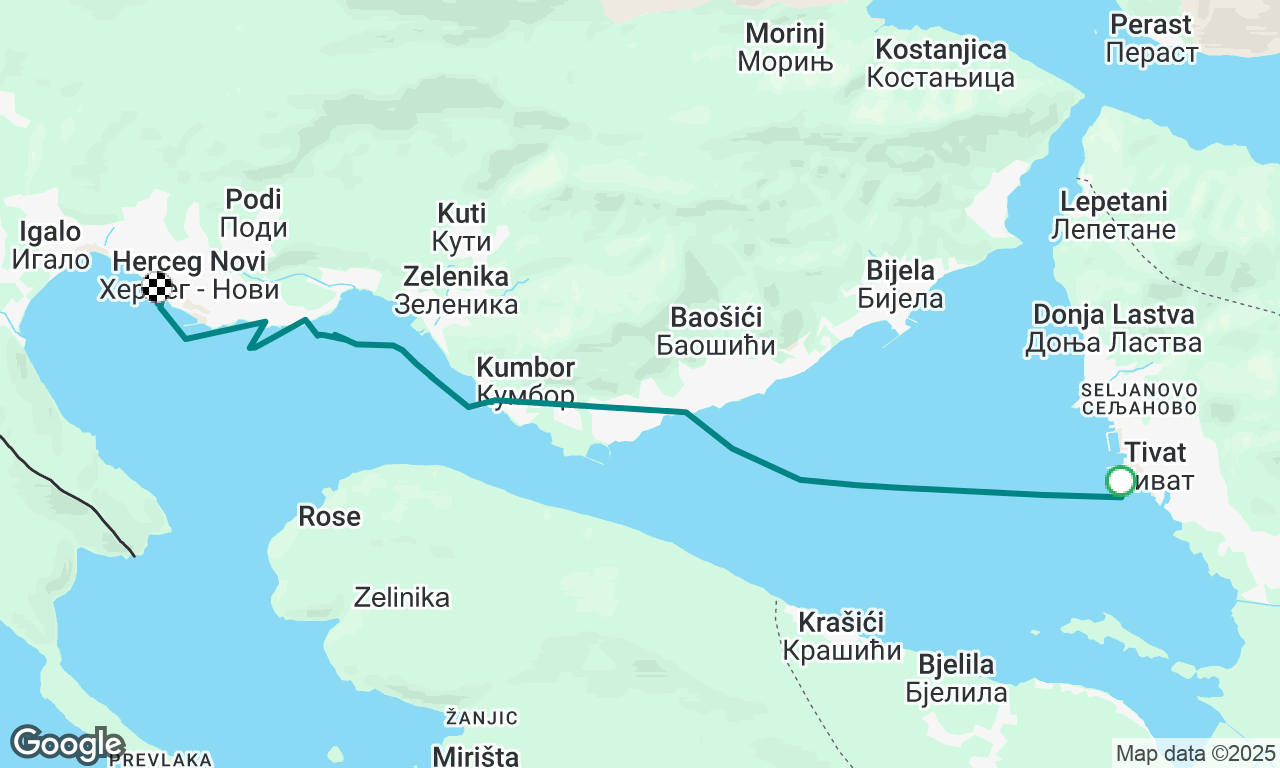 Tivat to Herceg Novi