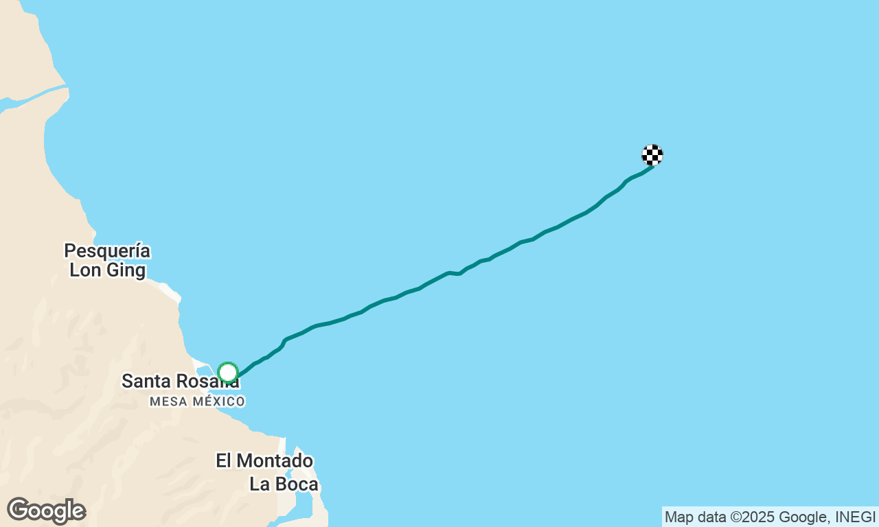 Beginning portion of Santa Rosalía to Guaymas 