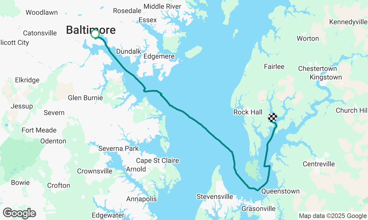 Baltimore to Langford bay marina
