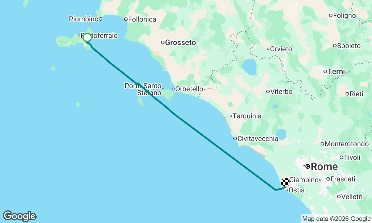 Elba to Rome
