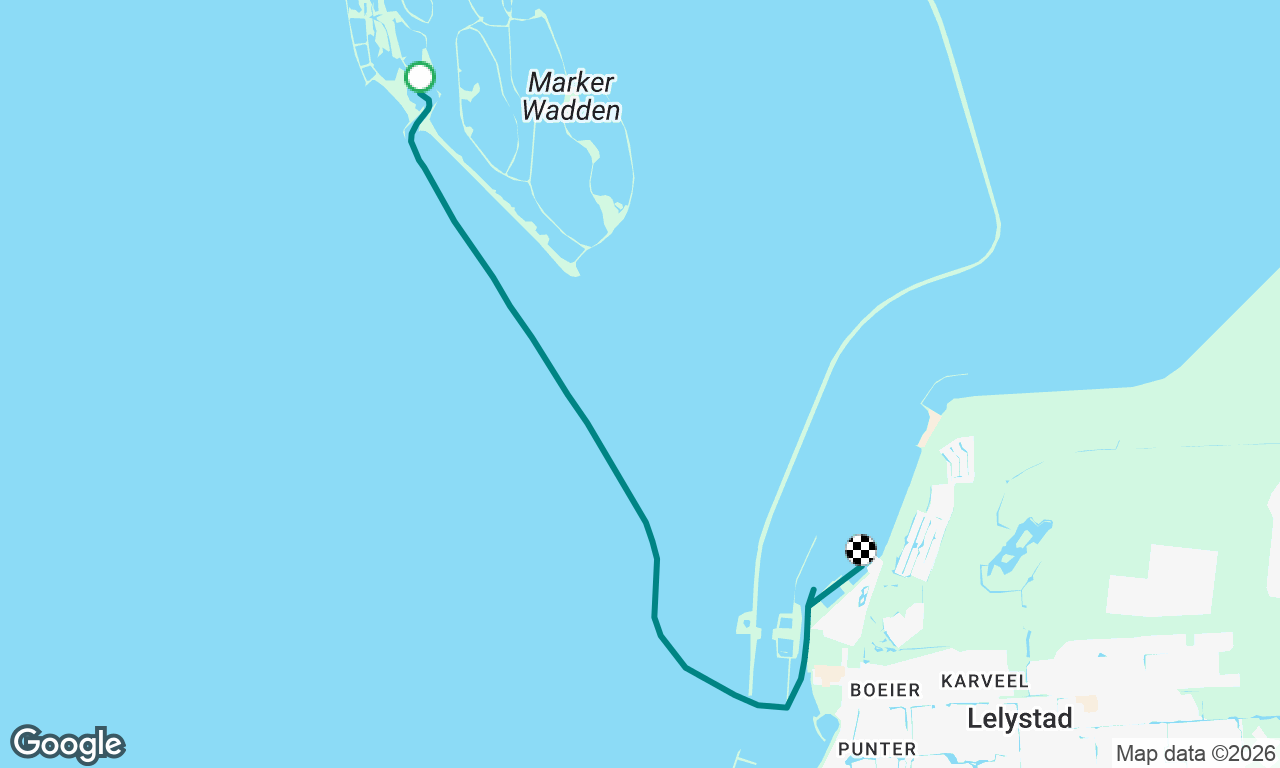 Return from Marker Wadden (Motorsailing Lamantÿn) to Lelystad