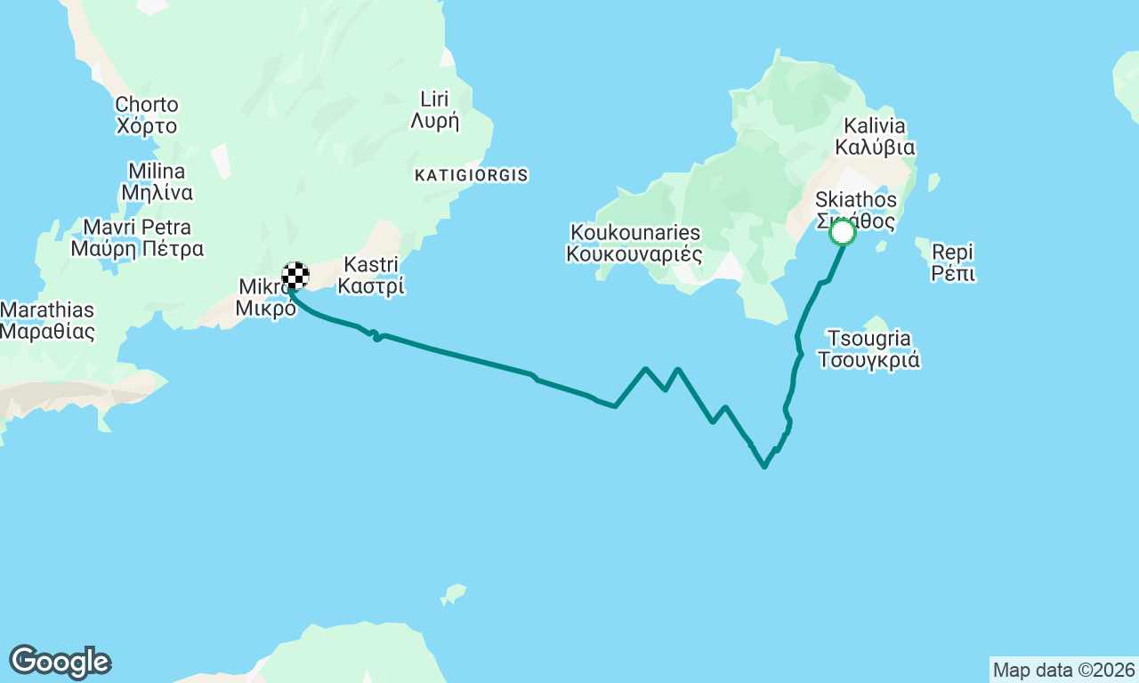 Skiathos to Platania