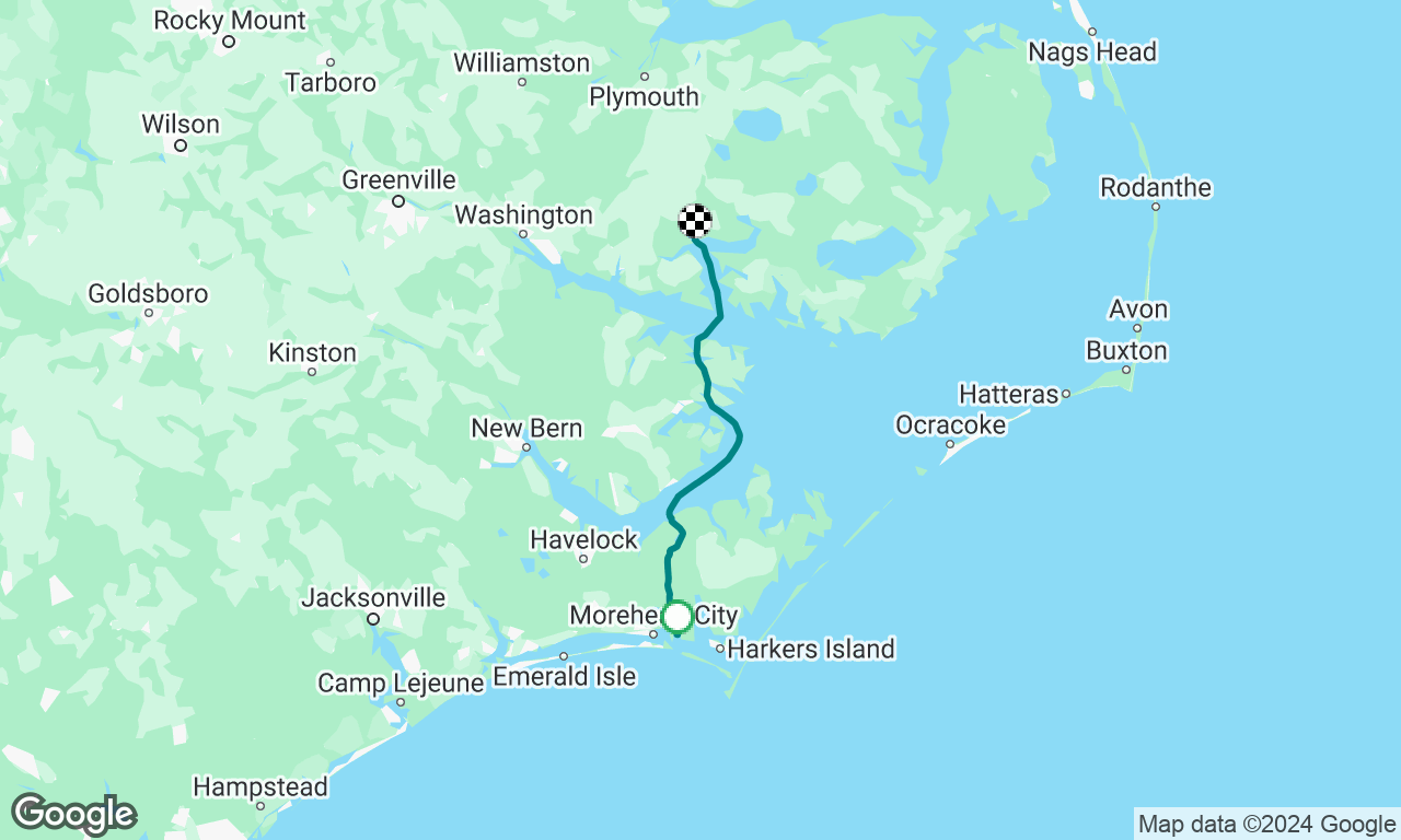 Beaufort to Bellhaven, NC