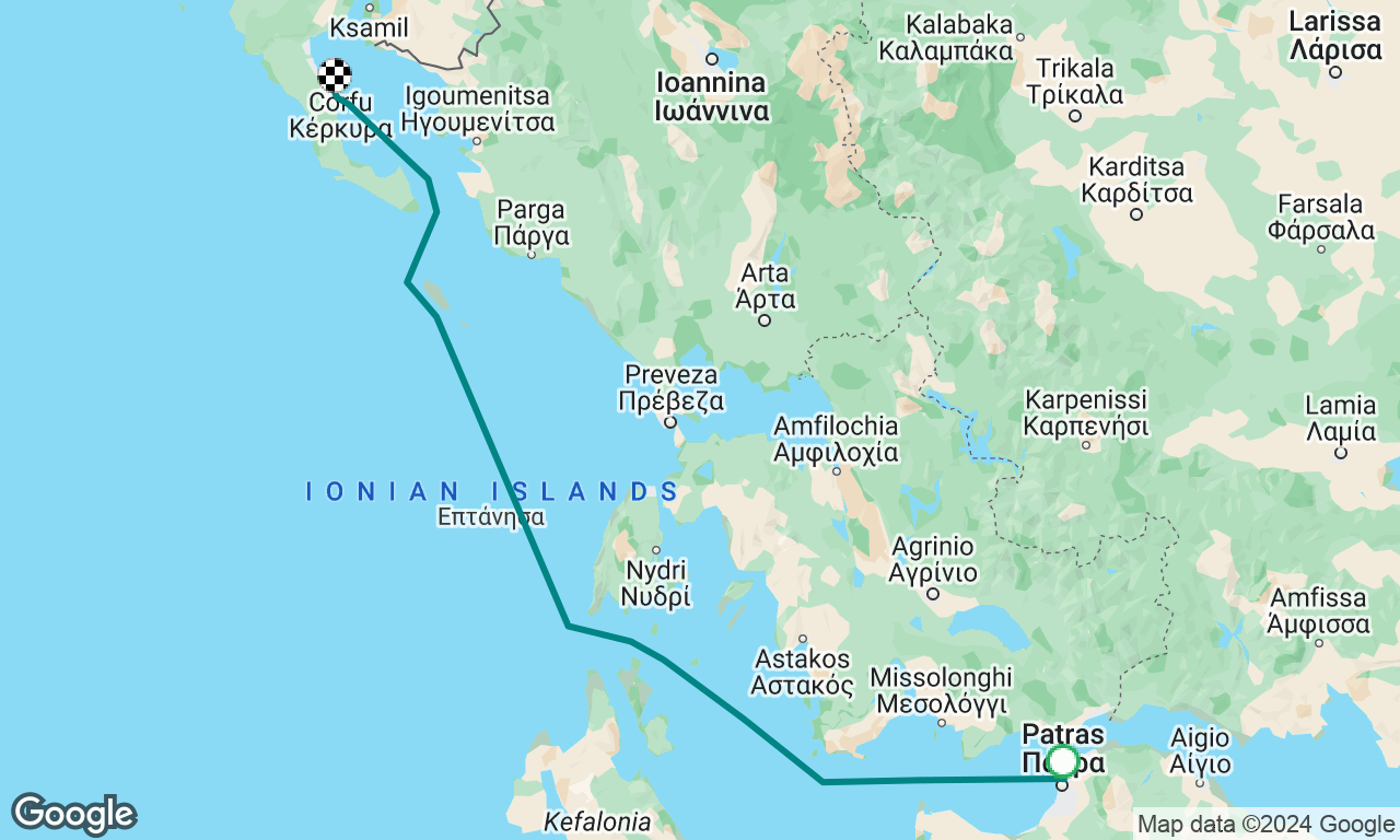 Patras to Corfu