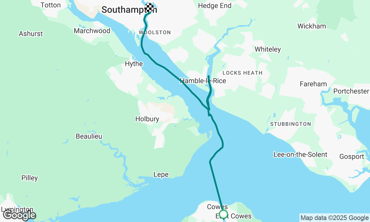 Return from Cowes to Southampton 