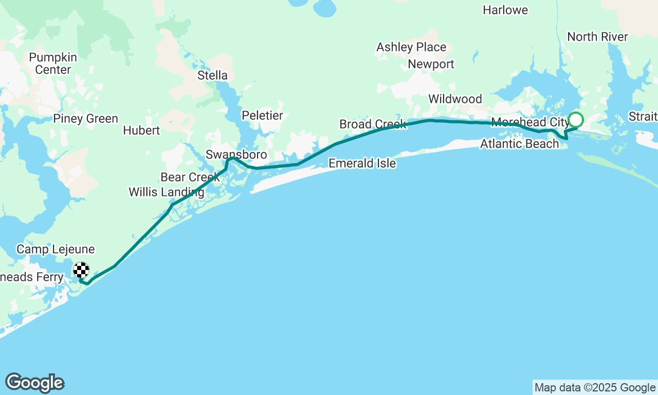 Beaufort Docks to Mile Hammock Bay