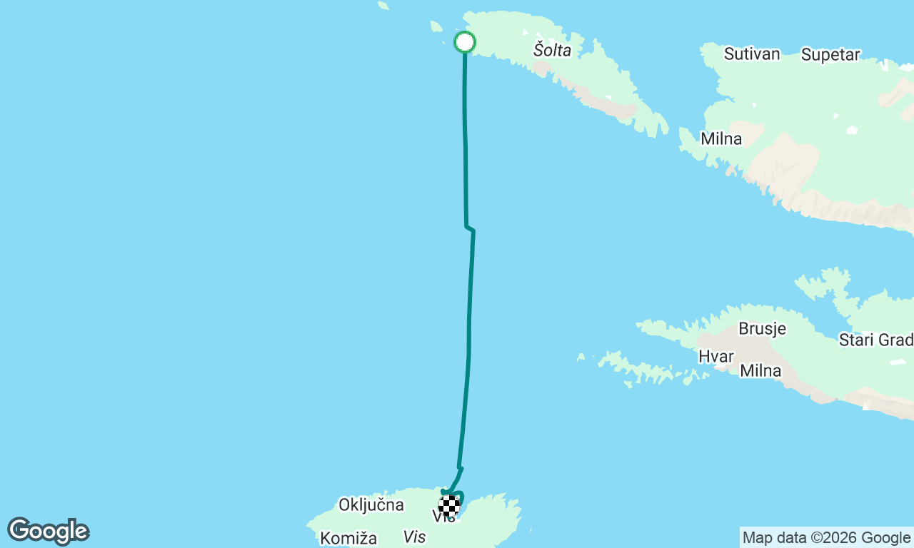 Sesula Bay to Vis
