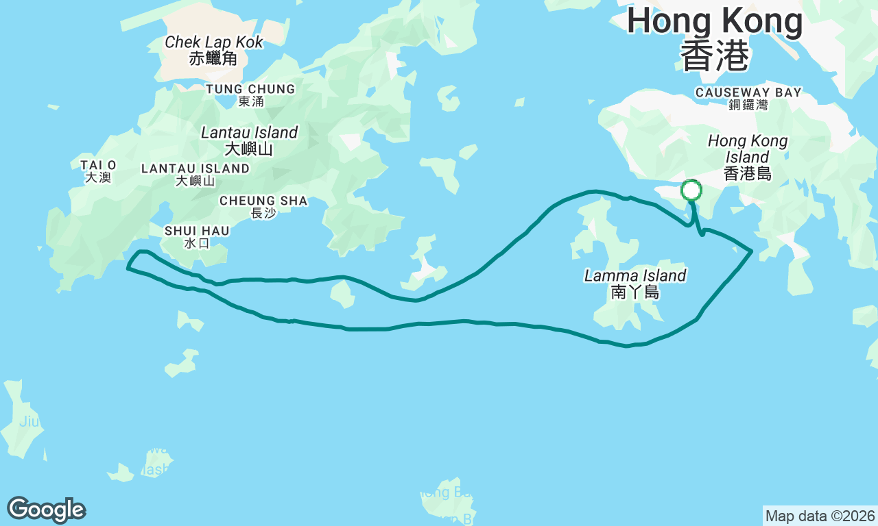 Solo sail to Tai long wan, Lantau Island 