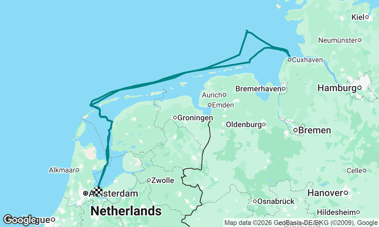 Testsail Cuxhaven / Helgoland from Muiderzand 