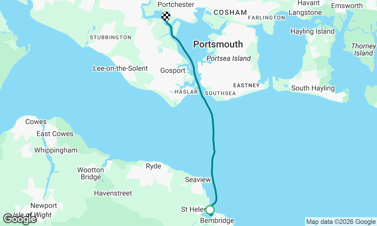 Dull return across the Solent