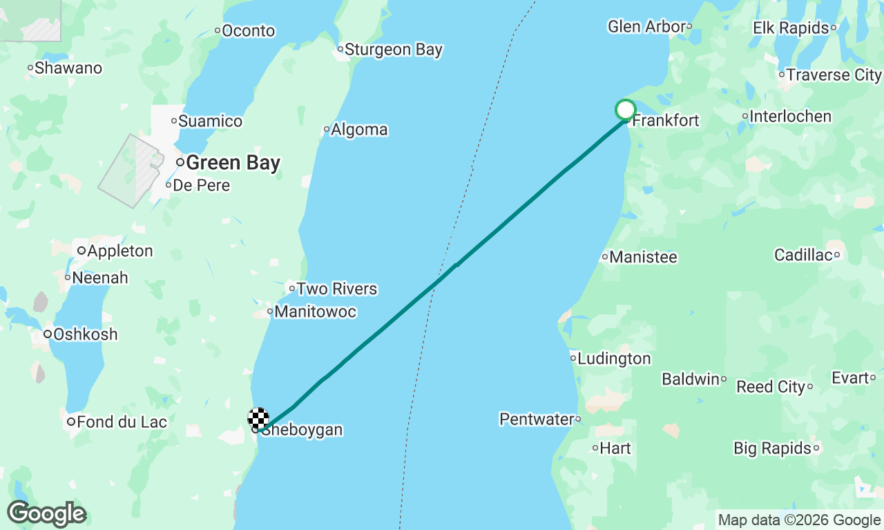 Frankfort, MI to Sheboygan, MI