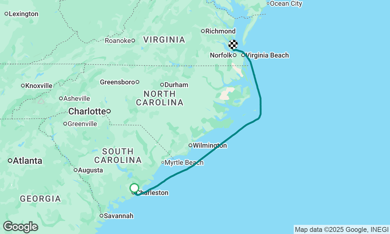 Charleston to Hampton