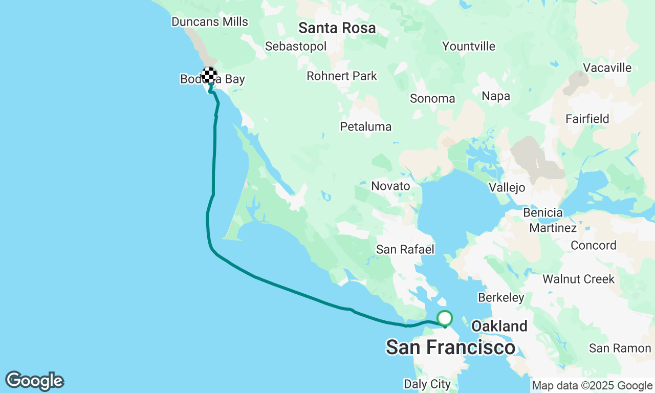 San Francisco to Bodega Bay