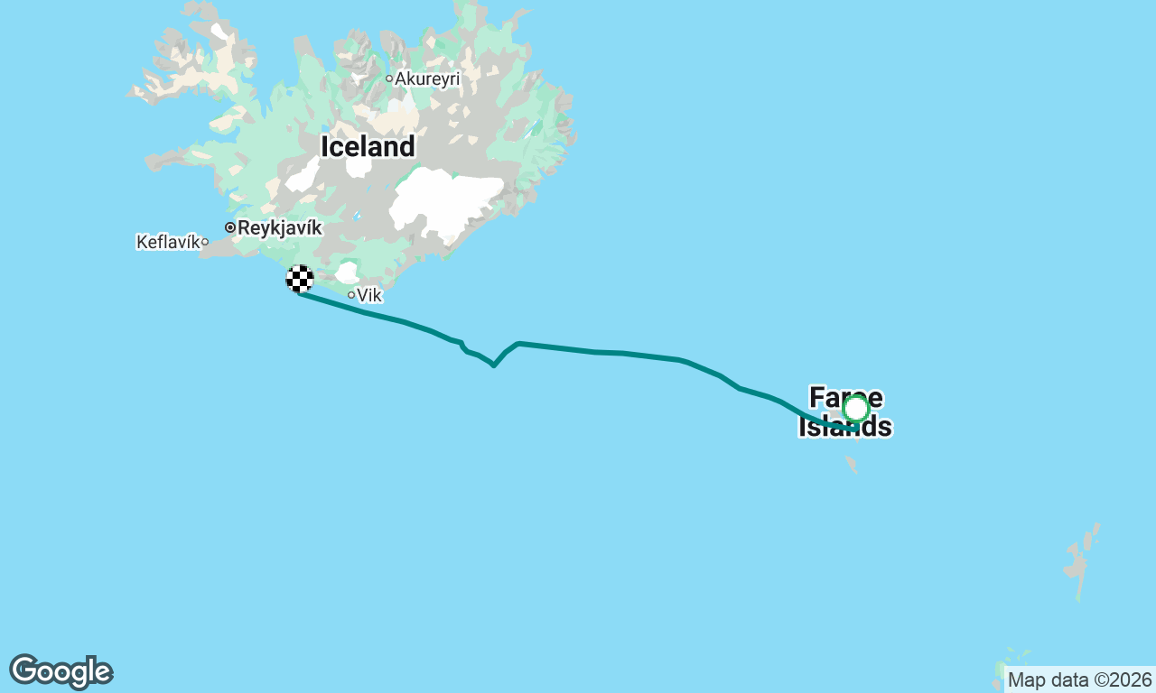 Faroes to Vestmannaeyjar