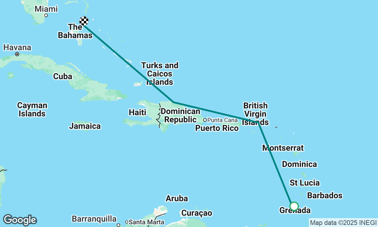 Grenada to Bahamas 
