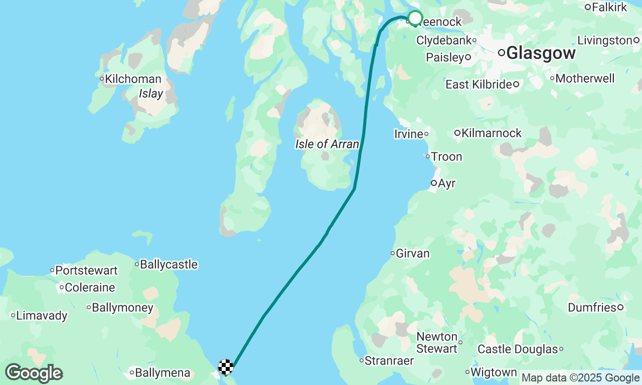 Greenock to larne 