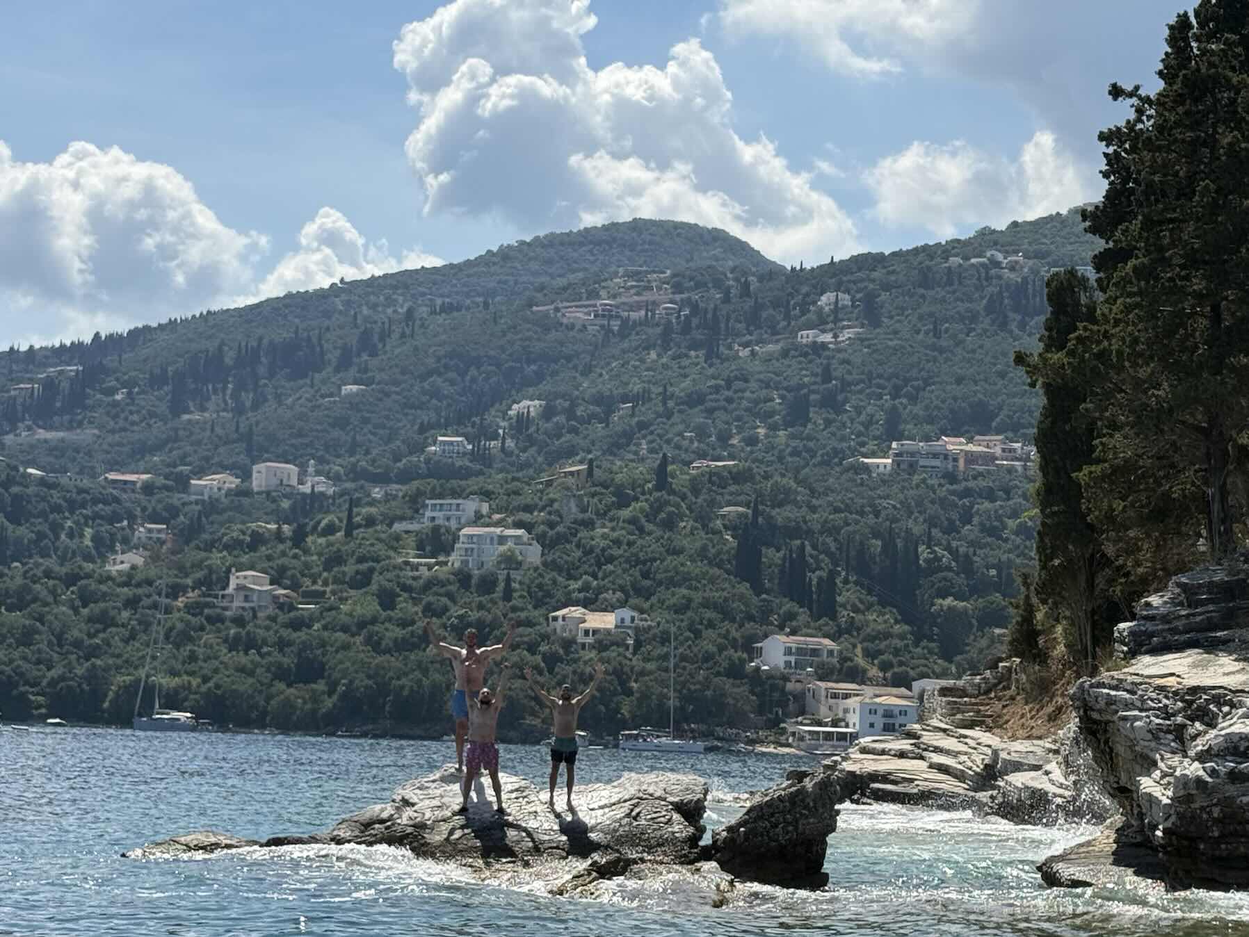 Last day in Corfu: sightseeing along the coast with the kids. One last dip in 330’ of incredibly blue water!!!_E2BCD72C-7AD3-4EC9-BBC7-D04128D4F659