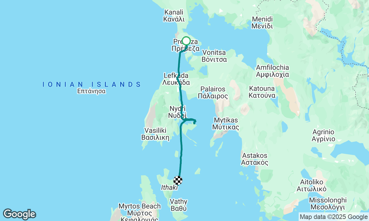Bonous Miles Flotila 
Leg 1
Preveza to Ithaki 